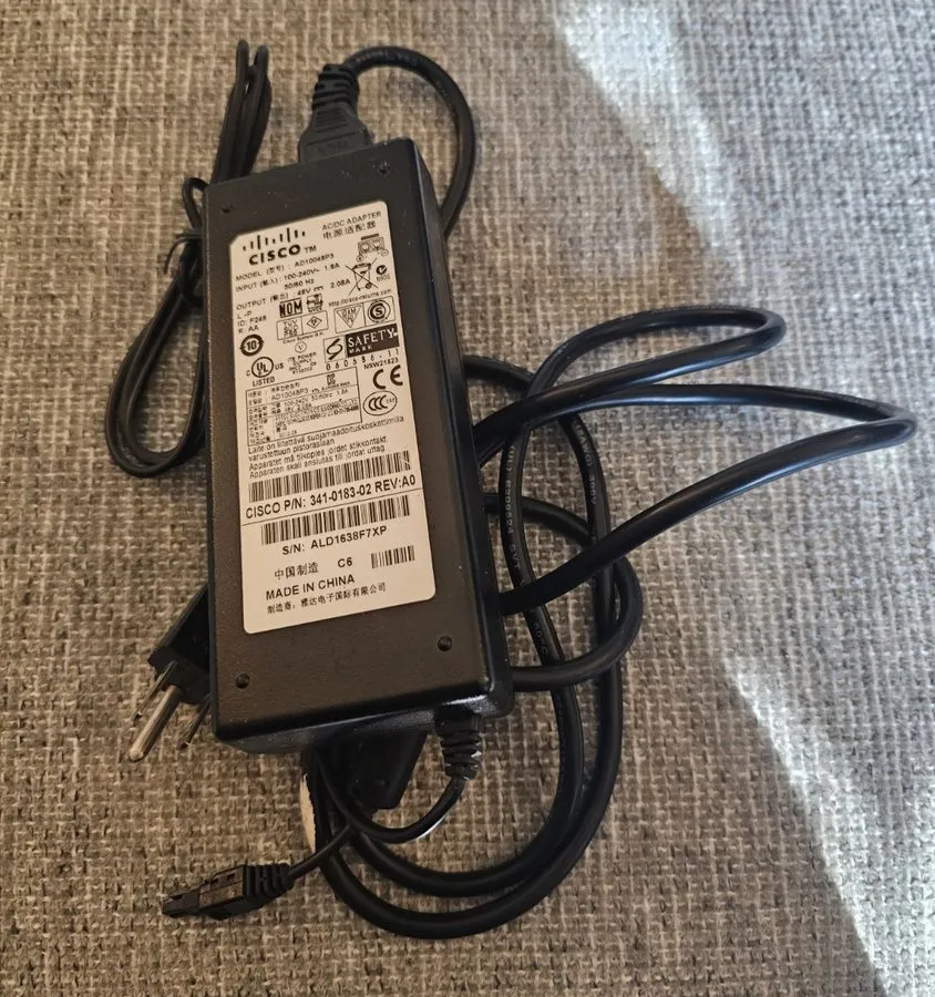 Блок питания Cisco AD10048P3 48V AC Power Supply Adapter 341-0183 with Power Cor