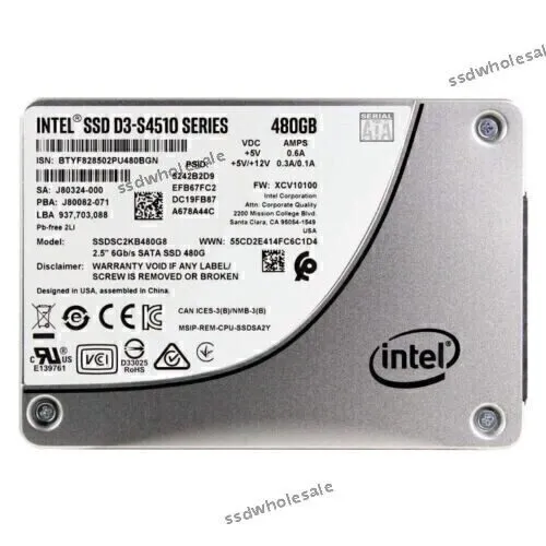 SSD-накопитель Intel DC S4510 Series 480GB 2.5" SATA 6Gb/s SSDSC2KB480G8 SSD