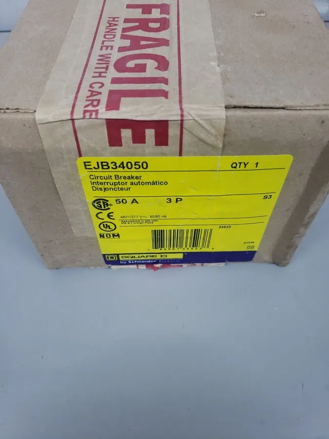 Автоматический выключатель SQUARE D EJB34050 50 AMPS 480V 3 POLE 65 KA CIRCUIT B