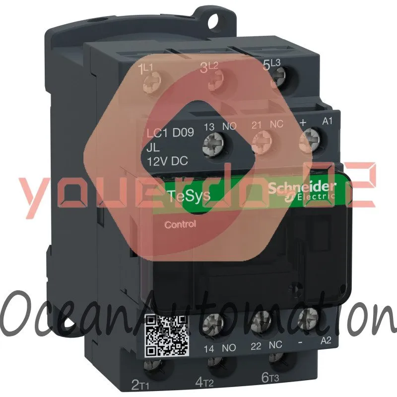 Контактор Schneider LC1D09JL TeSys Deca three-pole contactor 9 A,12V DC