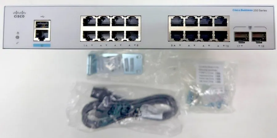 Коммутатор Cisco Refresh CBS250-16T-2G 16 Port Gigabit Ethernet Switch — фото лота 1