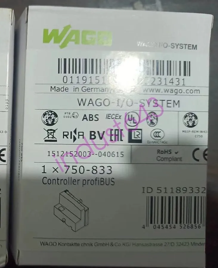 Контроллер WAGO 750-833 PROFIBUS CONTROLLER MODULE 24VDC