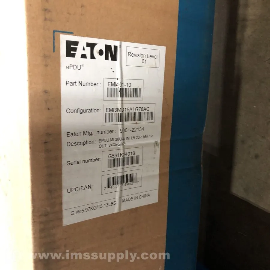Блок розеток PDU Eaton Corporation EMI101-10 Input rack PDU FNFP