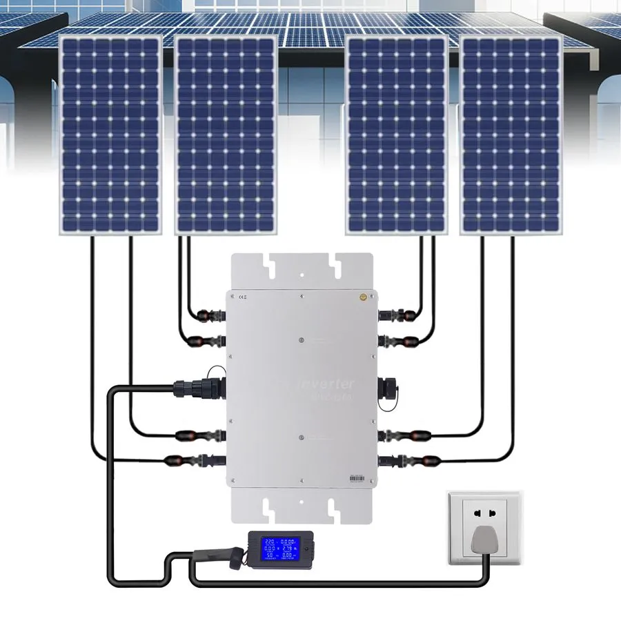 Аккумулятор Solar Micro Inverter WVC-1200W Grid Tie MPPT Pure Sine Wave DC to AC