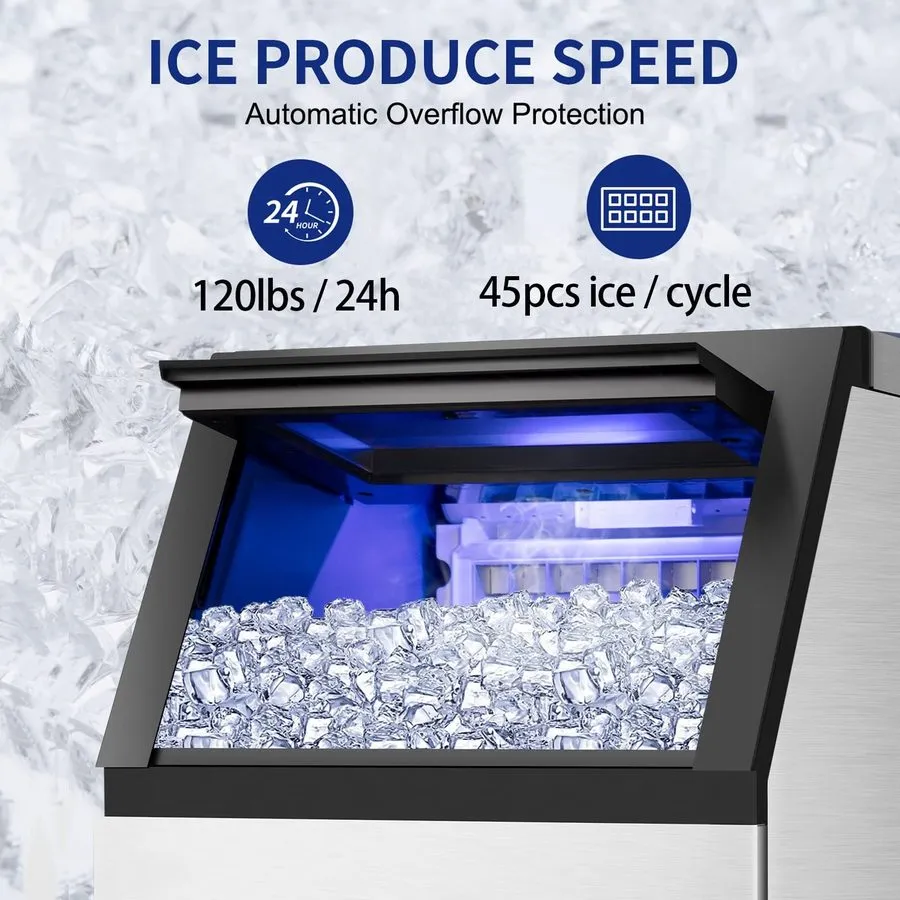 Льдогенератор Efficiency Commercial Ice Maker Machine 120lbs/24H ETL Certified, 