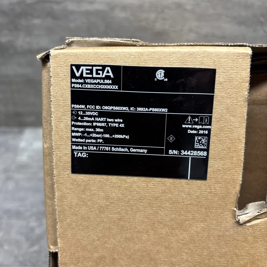 Датчик уровня Vega PS64.CXBXCCHXKNXXX Vegapuls64 Radar Level Sensor, 4-20mA Hart