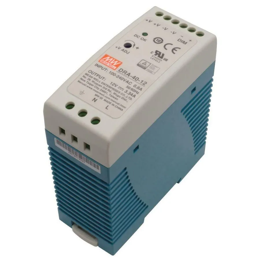 Блок питания Mean Well DRA-40-12 DIN Rail Power Supply 12V DC 3.34A 40.08W