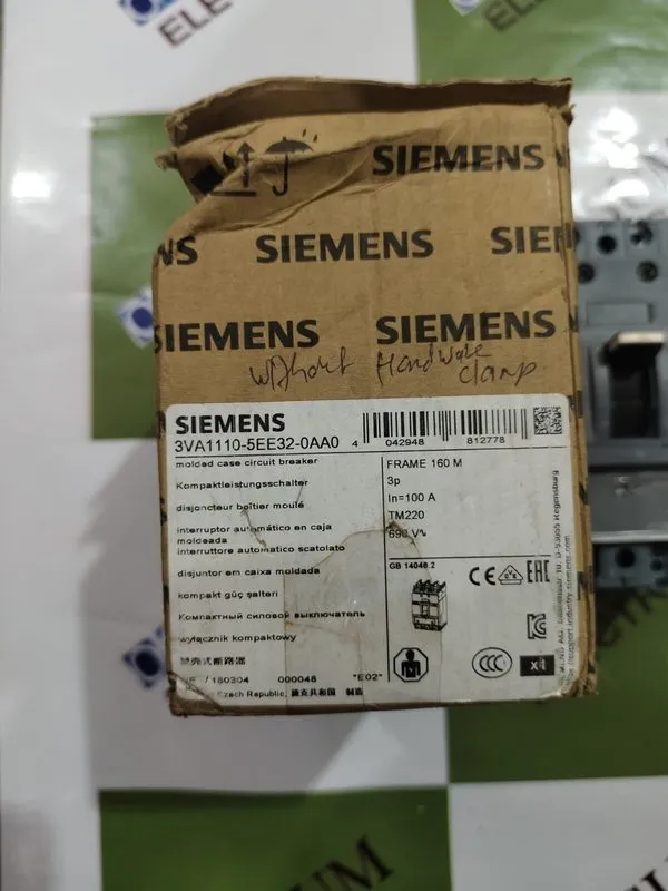 Автоматический выключатель SIEMENS 3VA1110-5EE32-0AA0 CIRCUIT BREAKER 100A 440VA — фото лота 2