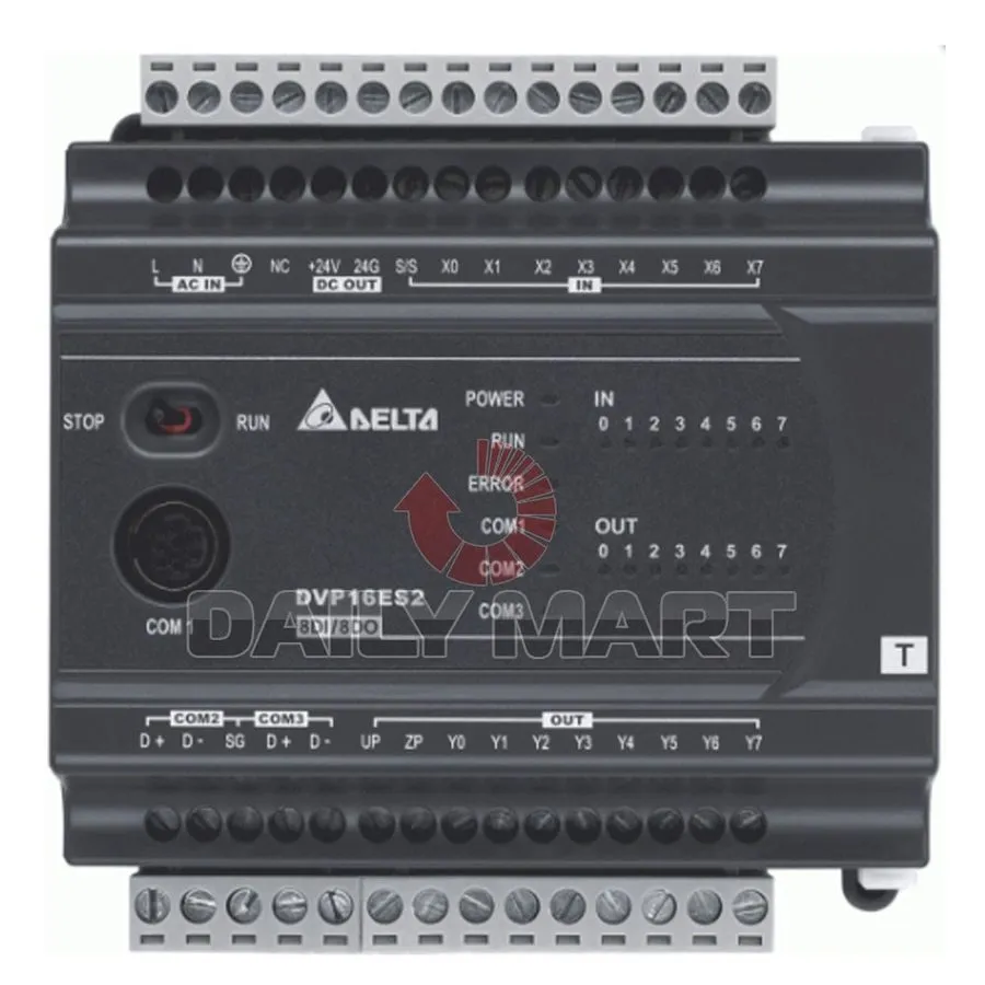 ПЛК DELTA DVP16ES200R PLC 100-240VAC 8DI 8DO Relay Output
