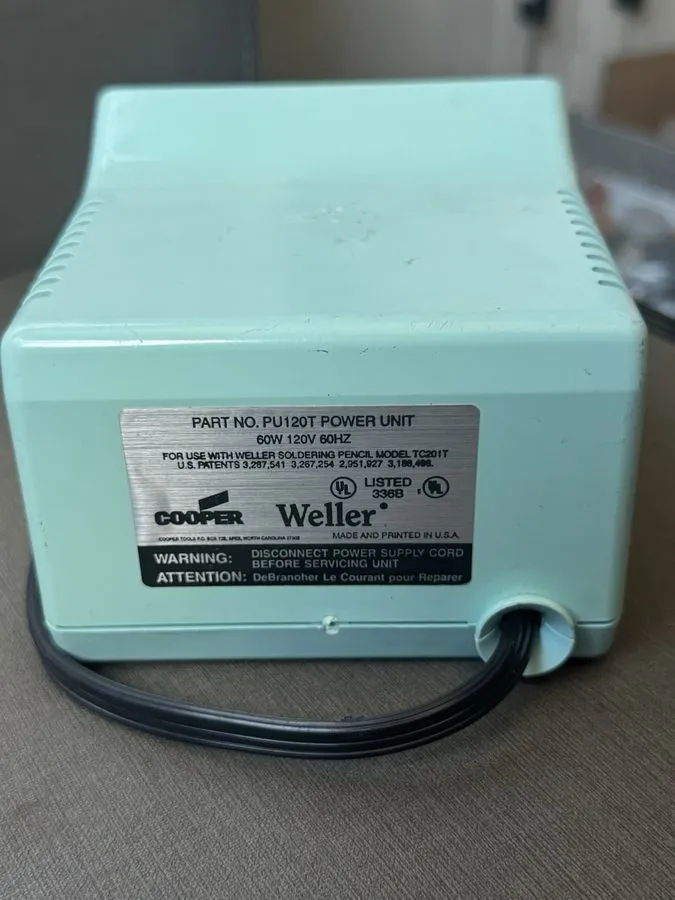 Паяльная станция Weller PU120T Soldering Station Power Unit Voltage: 120VAC, 60W
