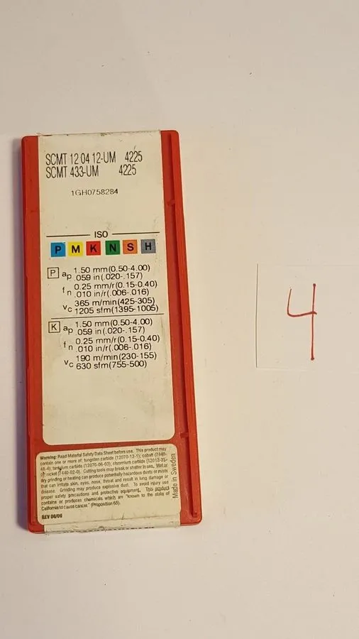 Режущий инструмент SANDVIK Lathe Turning Insert Square SCMT 12 04 12-UM 433-UM 4