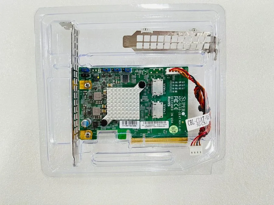 Кабель Supermicro AOC-SLG3-2E4T dual-Port Gen-3 Internal NVMe Host Bus Adapter