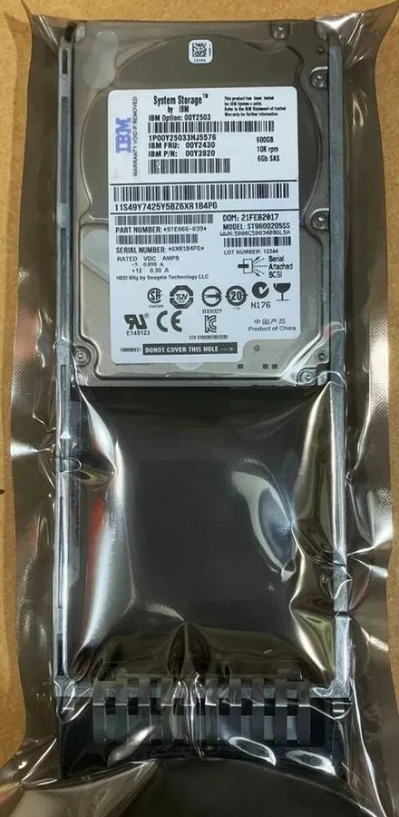 Жёсткий диск IBM 00Y2430 00Y5707 00Y2503 00MJ145 600GB 10K 2.5" SAS V3700 Hard D