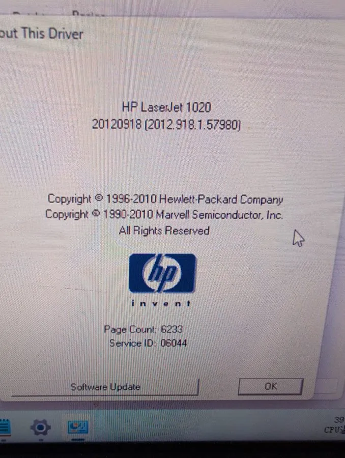Лазерный принтер HP LaserJet 1020 USB Laser Printer Complete Q5911a complete