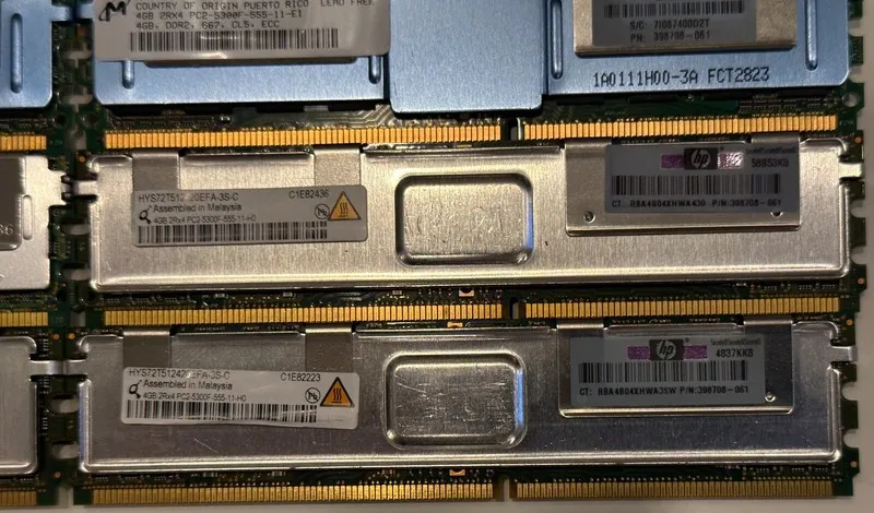 Модуль памяти 4G 2Rx4 PC2 5300F HPE 398708-061