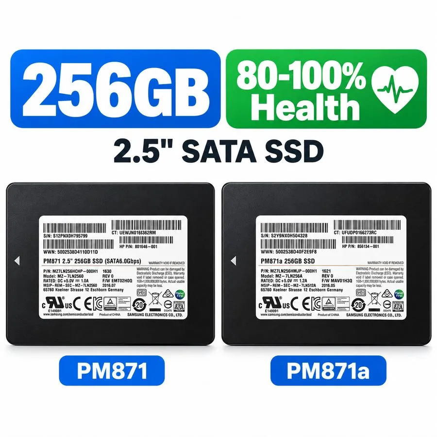 SSD-накопитель Dell Samsung PM871a 256GB SATA III 6Gb/s 2.5-Inch SSD 45W8J 045W8 — фото лота 1