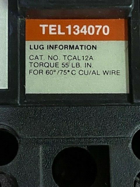 Автоматический выключатель GE TE TEL TEL134070 3 Pole 70 Amp 480v Circuit Breake