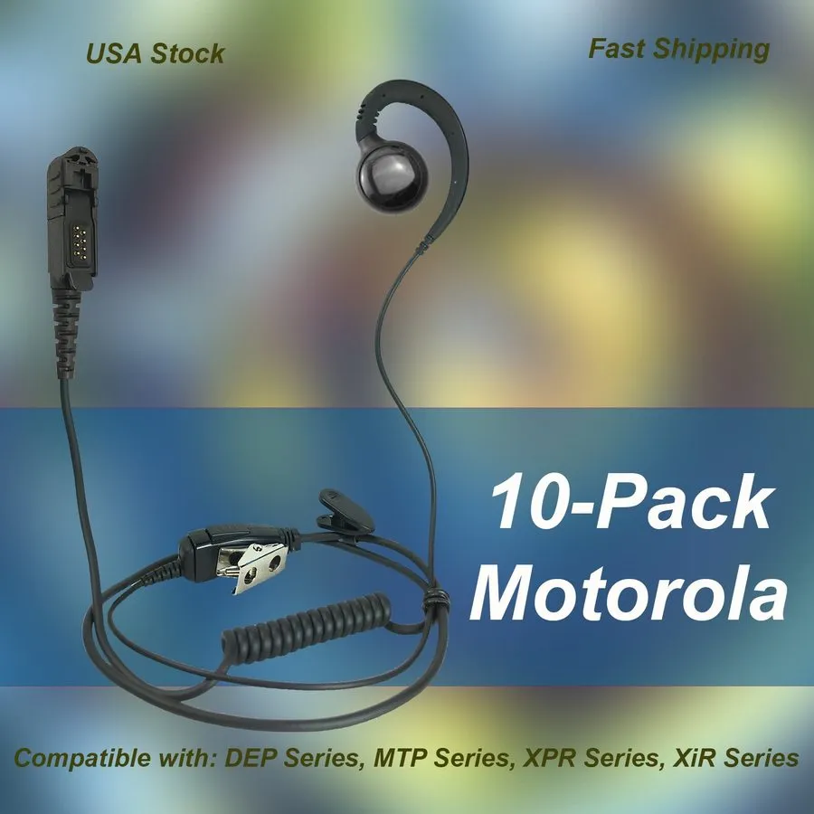 Радиостанция 10x Swivel Earpiece для Motorola Two-Way Radio DP3441 DP2600 XPR330