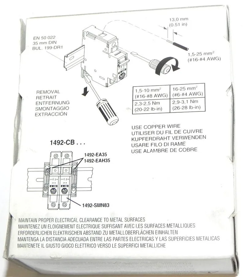 Автоматический выключатель ALLEN BRADLEY 1492-CB2G050 SER.B BREAKER 2POLE 5AMP N
