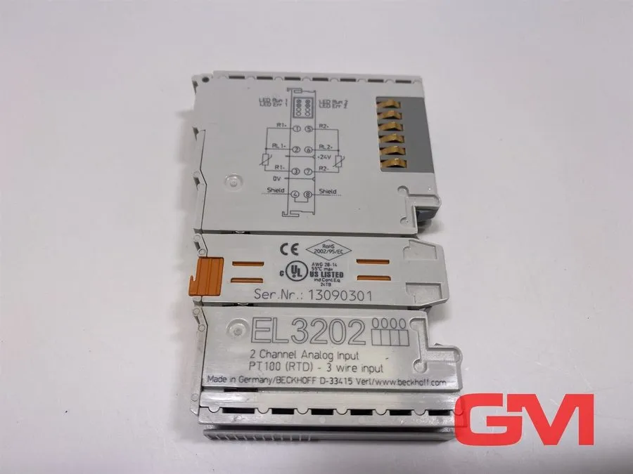 Модуль ввода-вывода BeckHoff EL3202 EtherCat Terminal, 2 Channels, 3 Wire, PT100