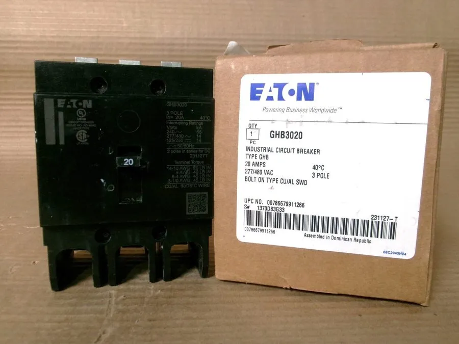 Автоматический выключатель CUTLER HAMMER GHB GHB3020 3 POLE 20 AMP 480V CIRCUIT