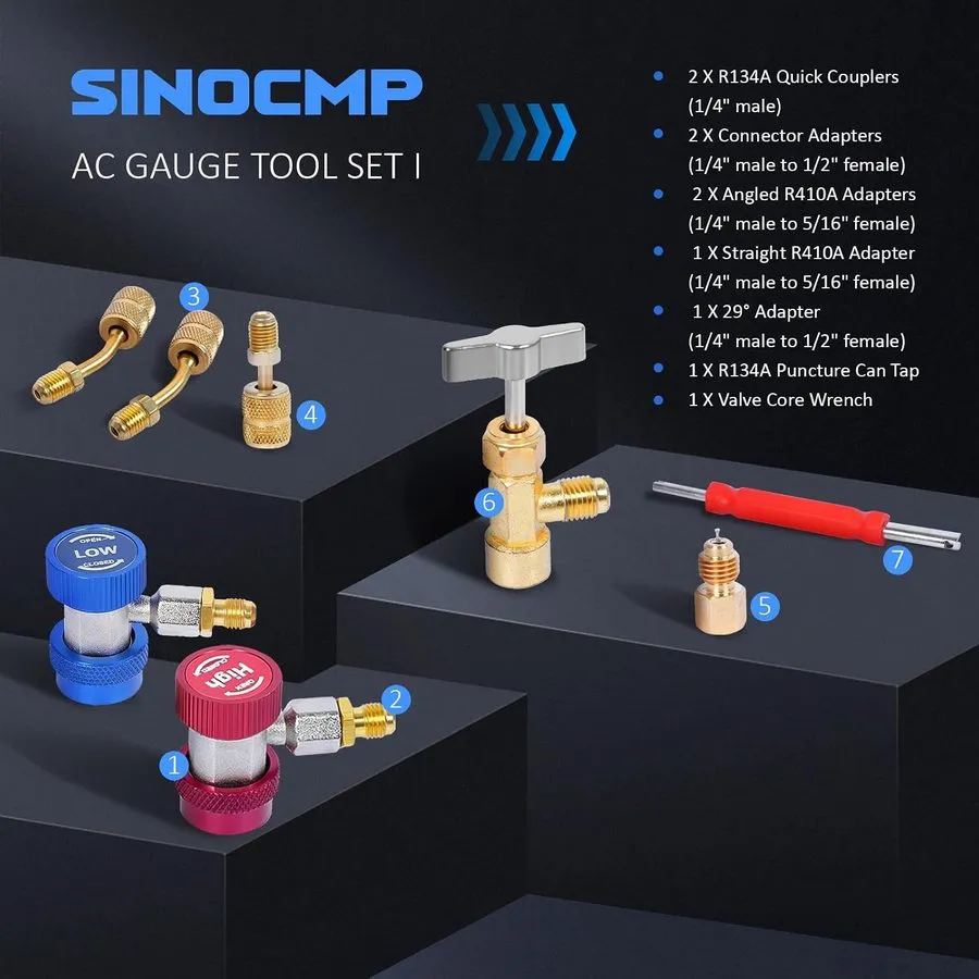 Манометрический коллектор 4 Way HVAC Manifold Gauge Set, Ac Manifold Gauge Set д — фото лота 1