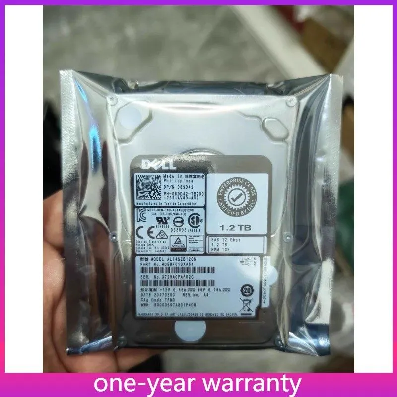 Жёсткий диск Dell 089D42 1.2TB 10K 12GB/s SAS 2.5" HDD 89D42 Hard Drive — фото лота 1