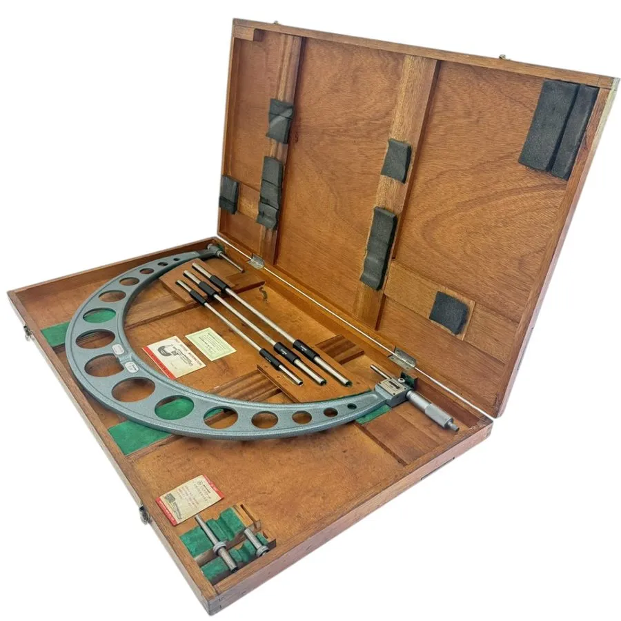 Микрометр Mitutoyo No 202-204 Digital 18-24" Outside Micrometer Complete Set Woo — фото лота 1