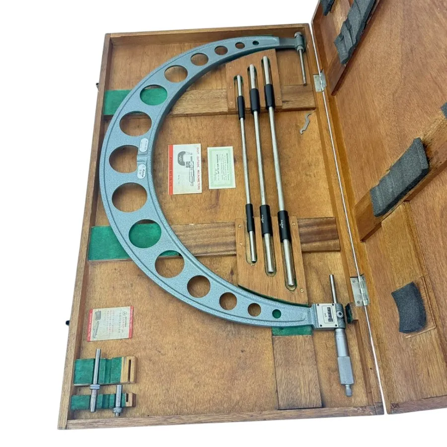 Микрометр Mitutoyo No 202-204 Digital 18-24" Outside Micrometer Complete Set Woo — фото лота 2