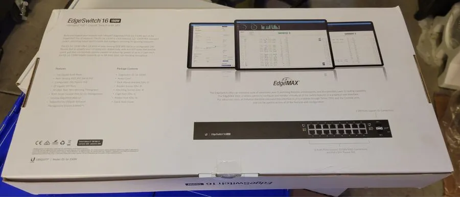 Коммутатор Ubiquiti EdgeSwitch 16 150W ES-16-150W 16-Port PoE+ Network Switch