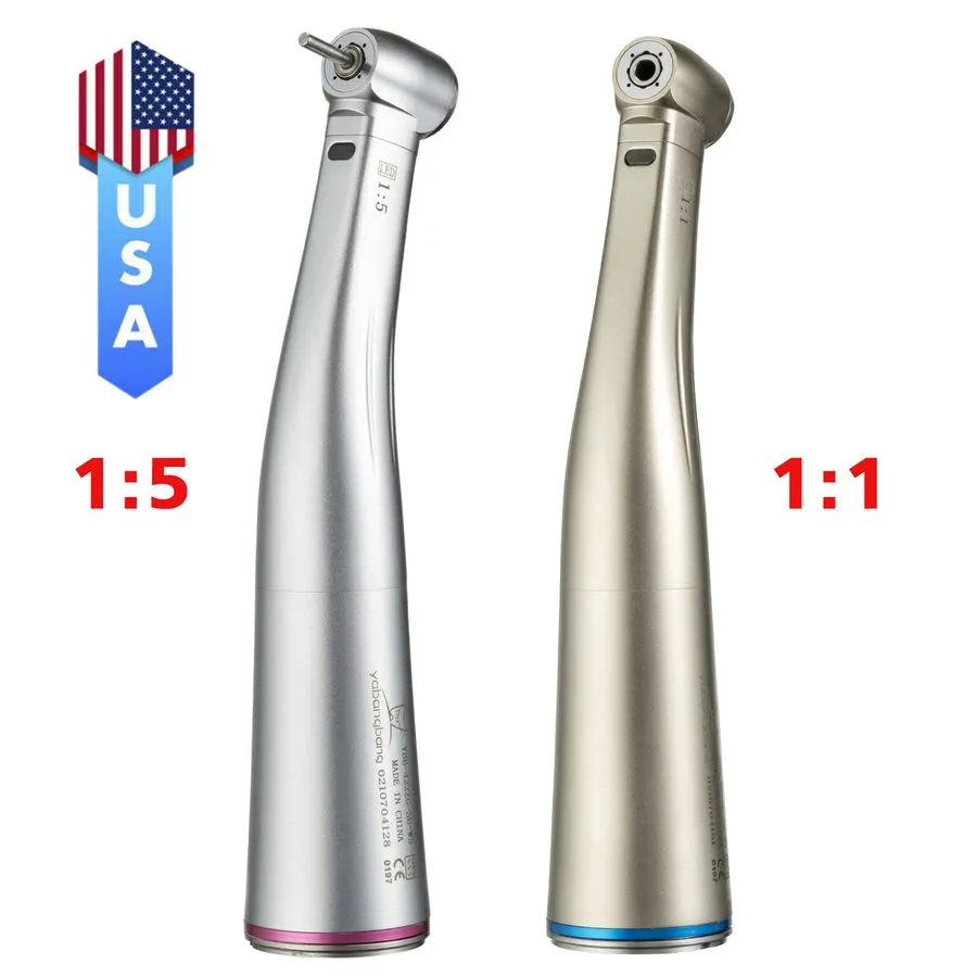 Стоматологический наконечник Dental 1:5 1:1 Electric Contra angle Fiber Optic Ha — фото лота 2