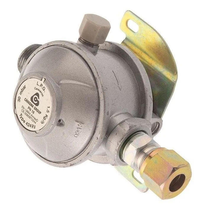 Трубопроводная арматура 30mbar LPG Pressure Regulator Bulkhead 10mm 180°