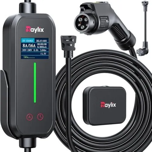 Аккумулятор 2026 Upgraded Level 1&2 Portable EV Charger, 8-16Amp Adjustable Curr
