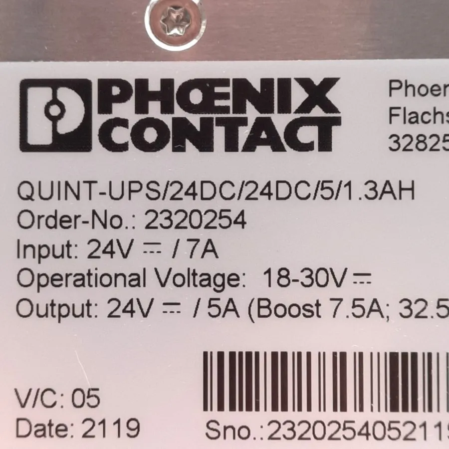Блок питания Phoenix Contact 2320254 Uninterruptible Power Supply 24VDC IN/OUT B
