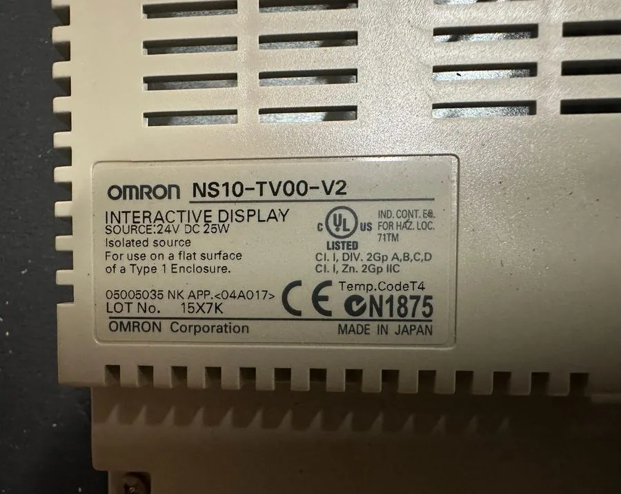 Панель оператора NS10-TV00-V2 Omron Touch Panel HMI — фото лота 2