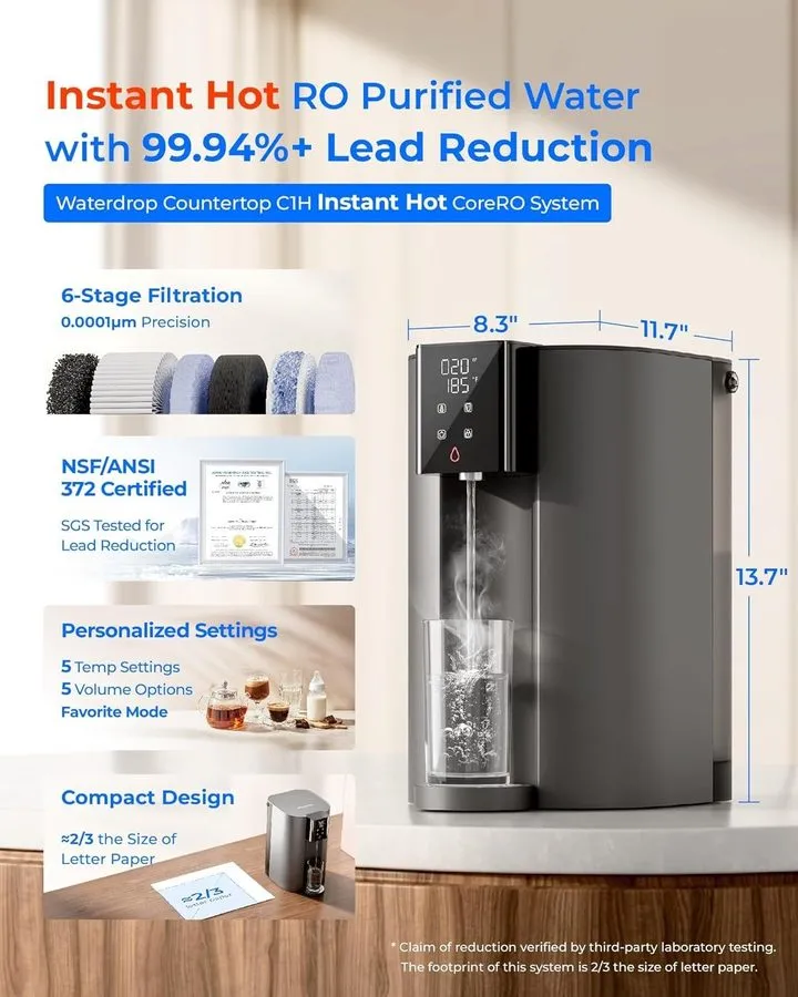Насос [Instant Hot] Waterdrop CoreRO Reverse Osmosis System, 6 Stage, WD-C1H