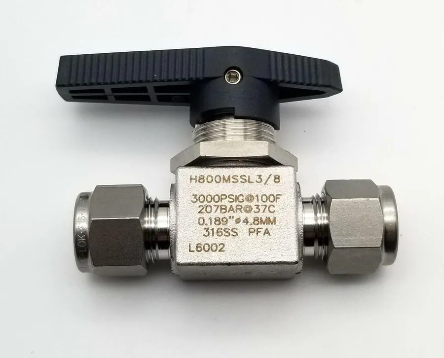 Клапан Ball Valve, H6800SSL3/8ICSS, Ham-Let, 3/8", Stainless Steel 316, Let-Lok