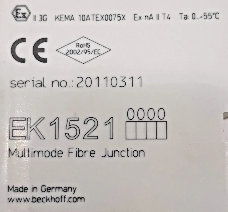 Шлюз полевой шины Beckhoff EK1521 EtherCAT Coupler