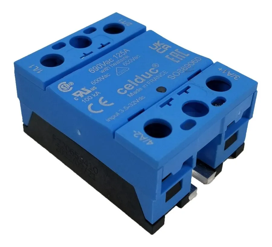Реле Celduc SO889060 Solid State Relay 125A 24-690V Load 3.5-32Vdc Input SPST-NO