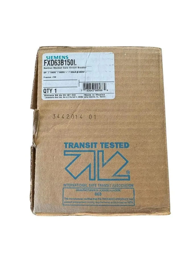 Автоматический выключатель Siemens FXD63B150L Sentron Circuit Breaker 3P 150A 3P — фото лота 1