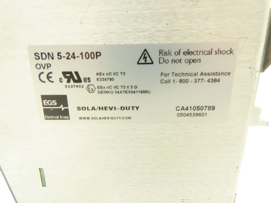 Блок питания Emerson SolaHD SDN 5-24-100P Power Supply 24VDC 5A 120W DIN Rail Mo
