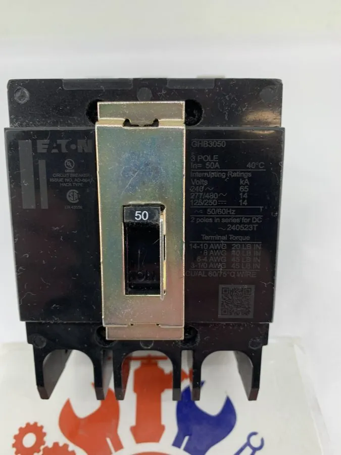 Автоматический выключатель Eaton GHB3050 THERMAL CIRCUIT BREAKER 50A, 3-Phases, 