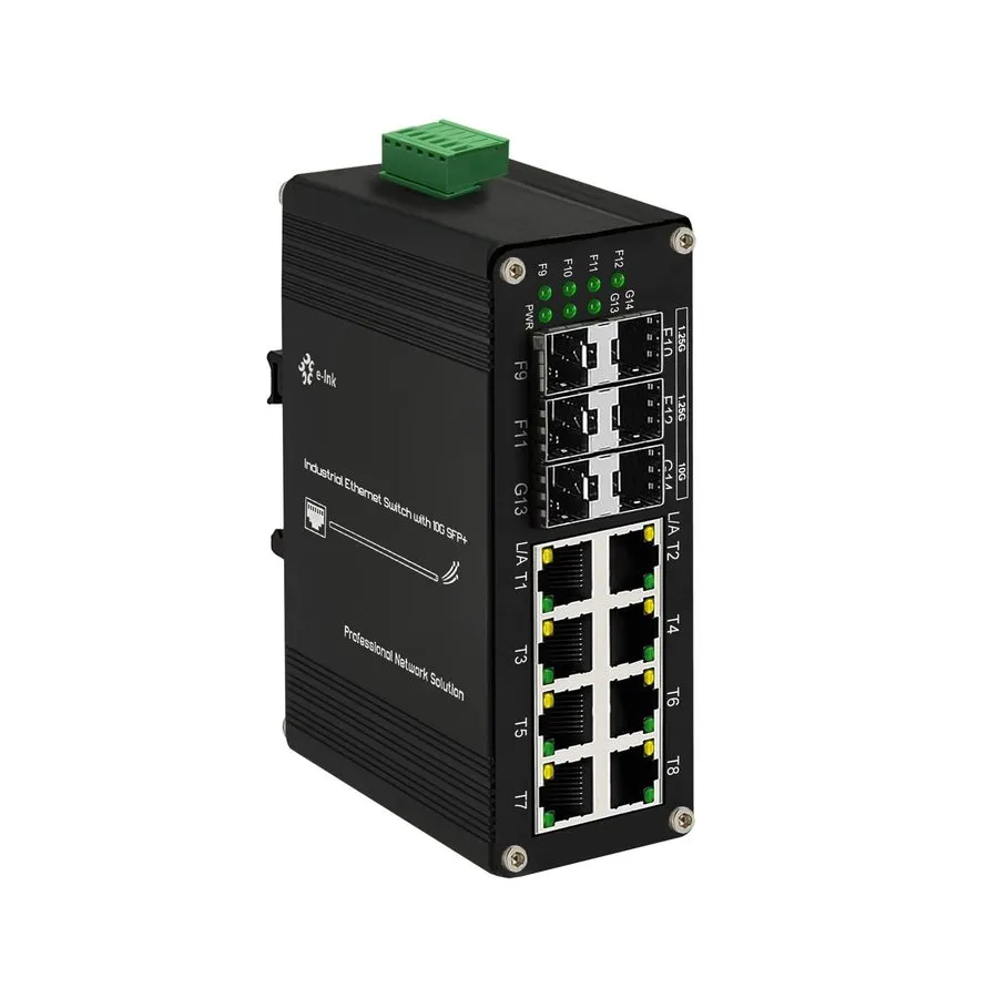 Коммутатор Industrial 8-Port Gigabit Ethernet Plus Switch with 2x10G SFP+ and 4X