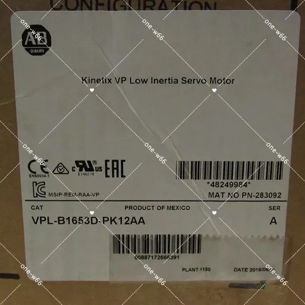 Серводвигатель Allen-Bradley VPL-B1653D-PK12AA Kinetix VP Low Inertia Servo Moto