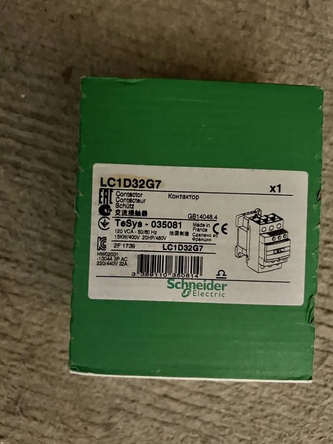 Контактор Schneider Electric TeSys Contactor, 120 VCA [LC1D32G7]