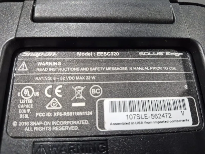 Диагностический сканер Snap-On Solus Edge EESC320 Diagnostic Scanner Code er Sof — фото лота 2