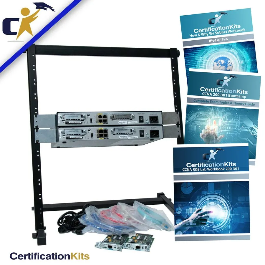Маршрутизатор Cisco CCNA Basic 200-125 Two 1841 Router Kit IOS 15 Rack Included