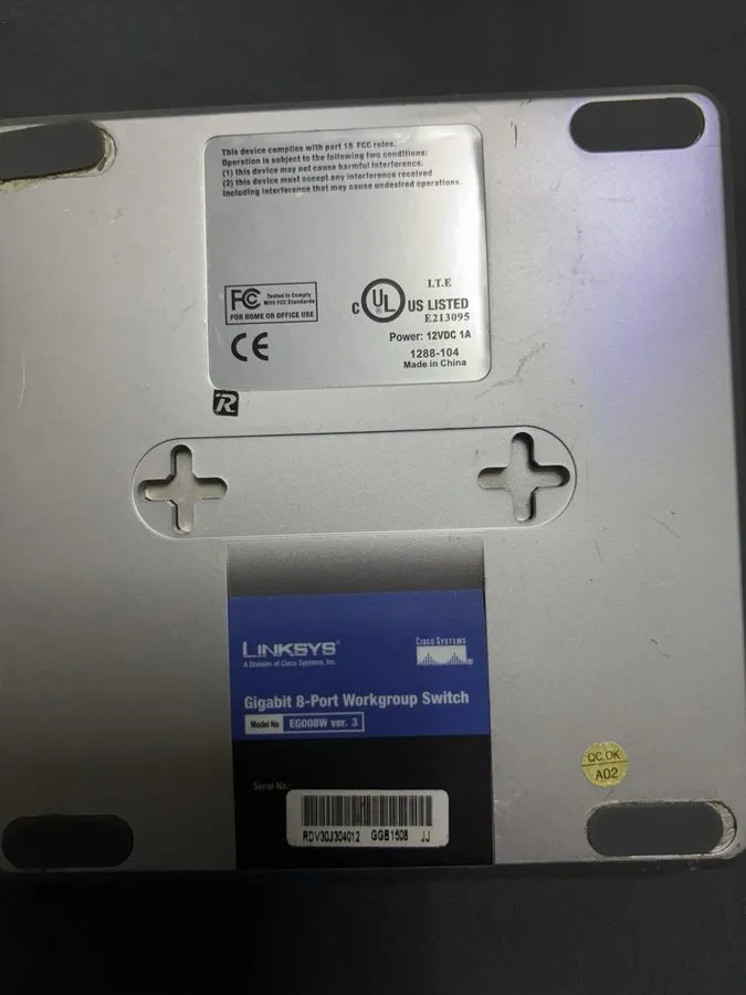 Коммутатор Linksys EG008W Gigabit 8-Port Workgroup External Desktop Switch Cisco