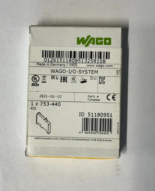 Модуль ввода-вывода WAGO 753-440 DIGITAL INPUT MODULE: 4 CHANNELS 120/230 VAC