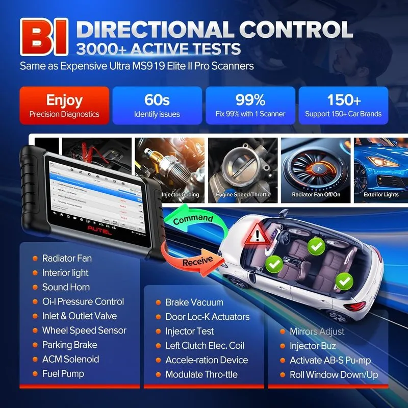Диагностический сканер Autel MaxiCheck MX808TS MK808TS TPMS Relearn Programming  — фото лота 4